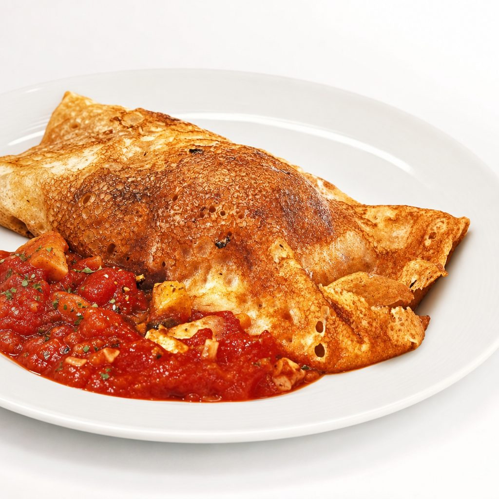 Chicken & Shroom Crepe.